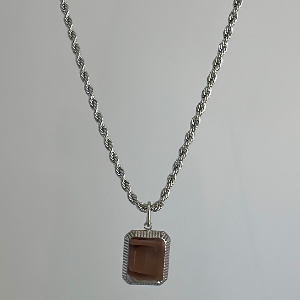 Engravable Rope Tag Necklace