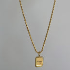 Engraved Rectangle Necklace