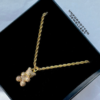 Diamanté bear rope chain
