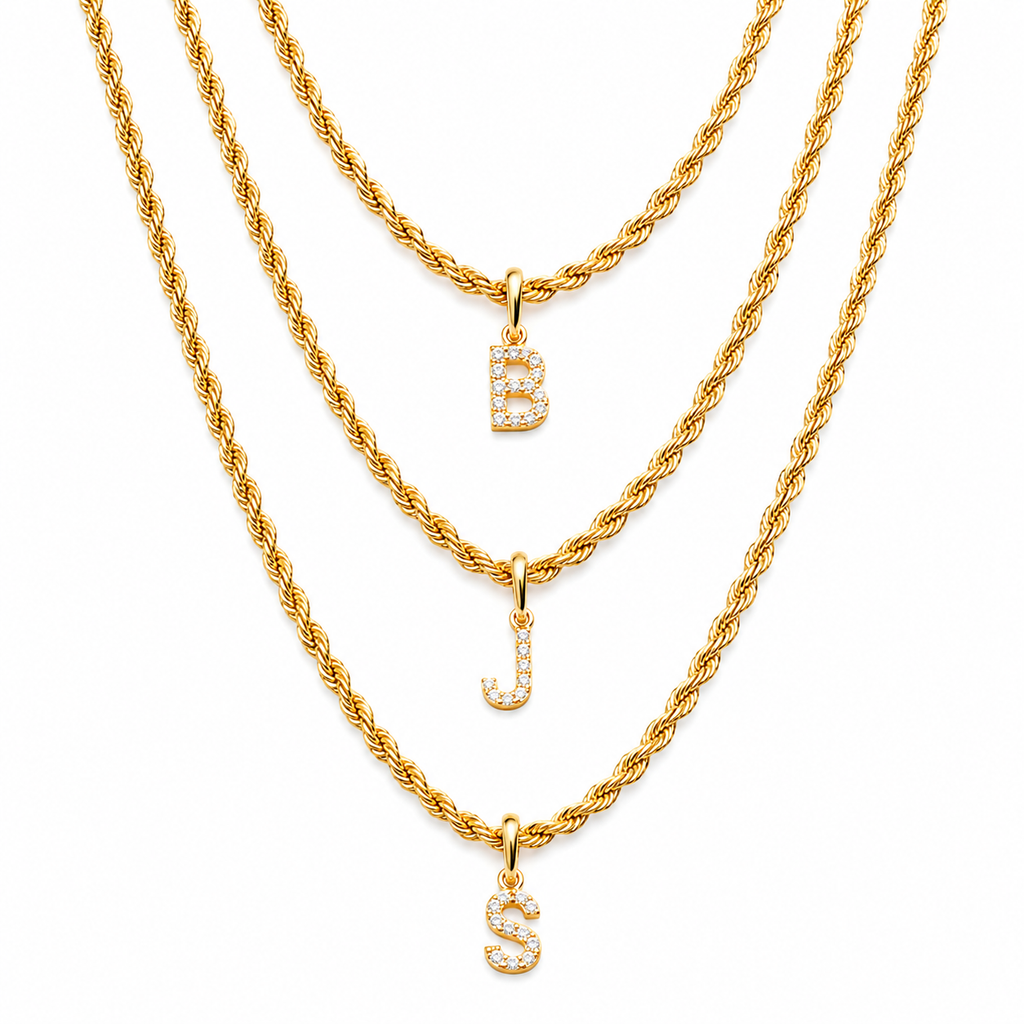Diamanté Baby Initial Necklace