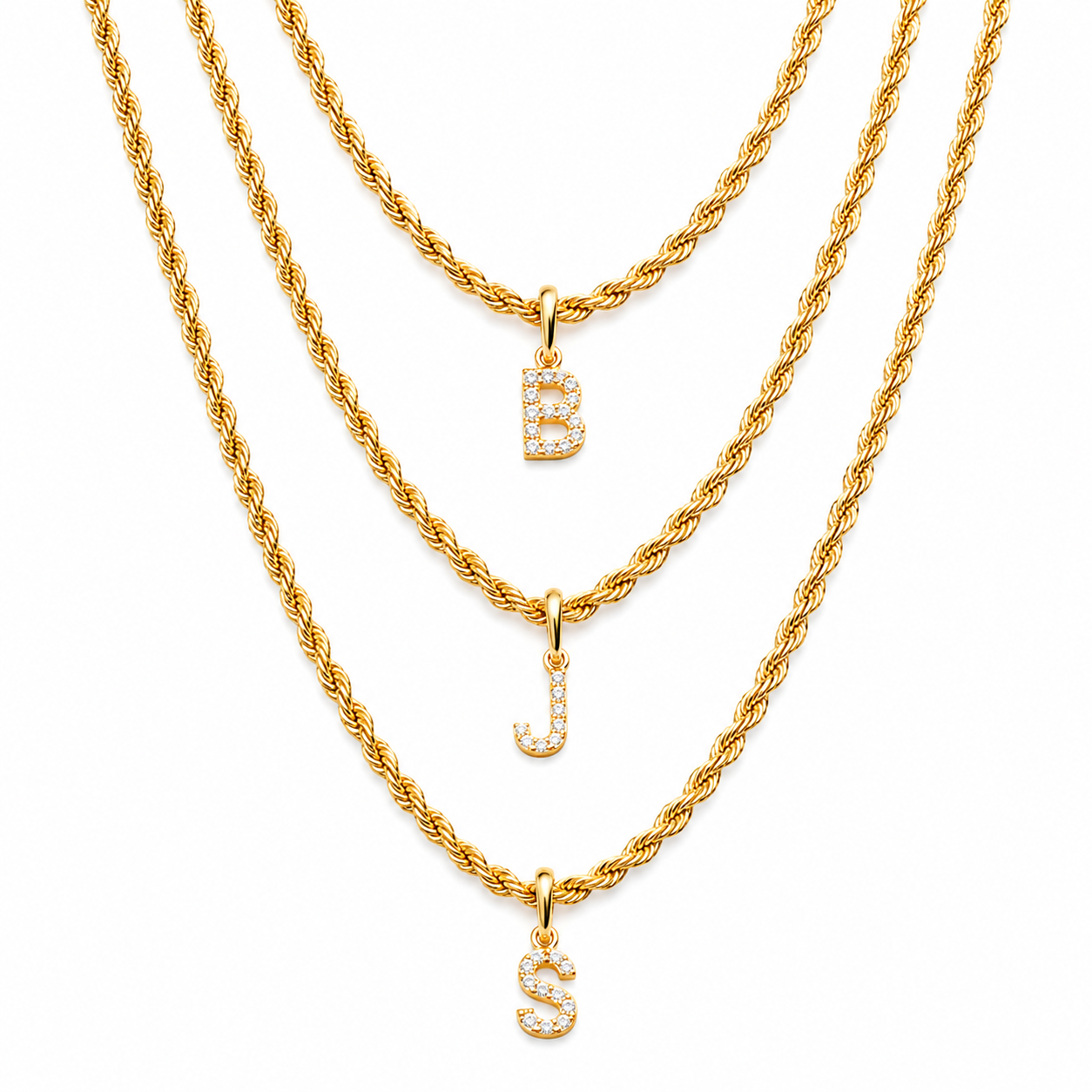 Diamanté Baby Initial Necklace