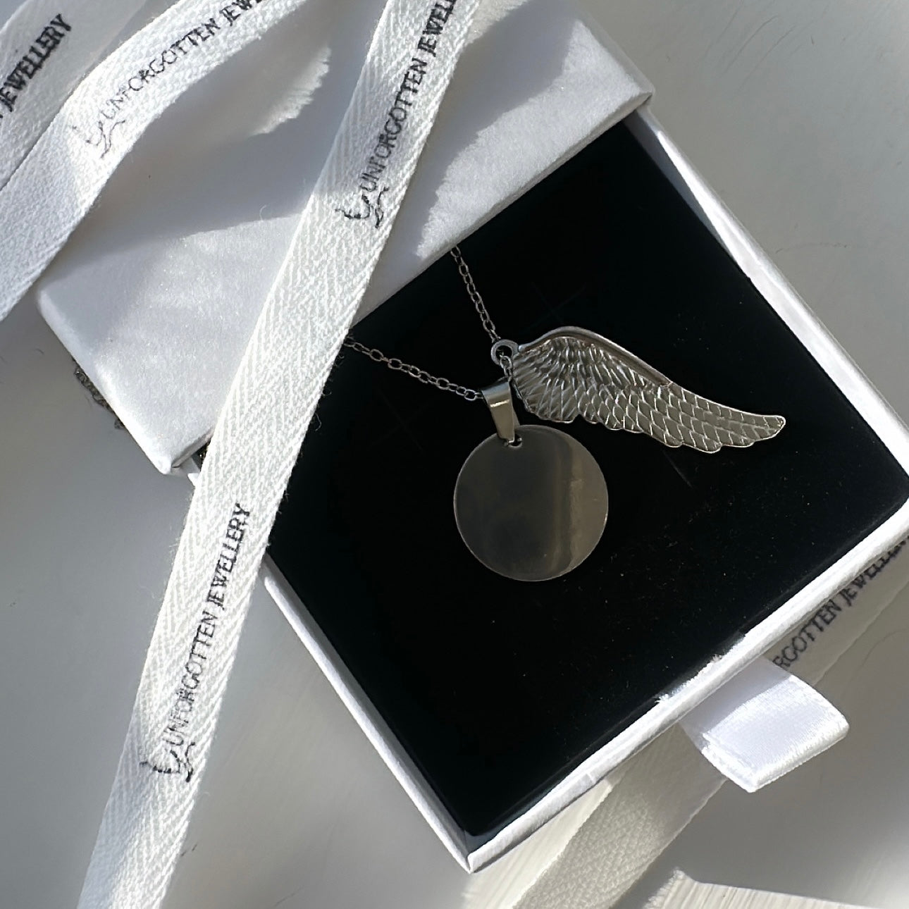 Angel Wing Engravable Necklace