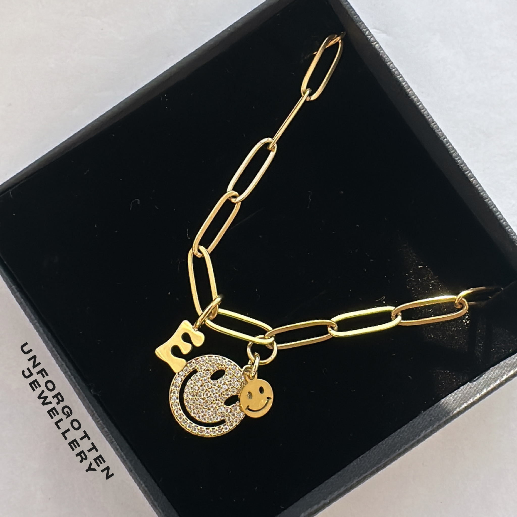 Double Smiley charm Necklace