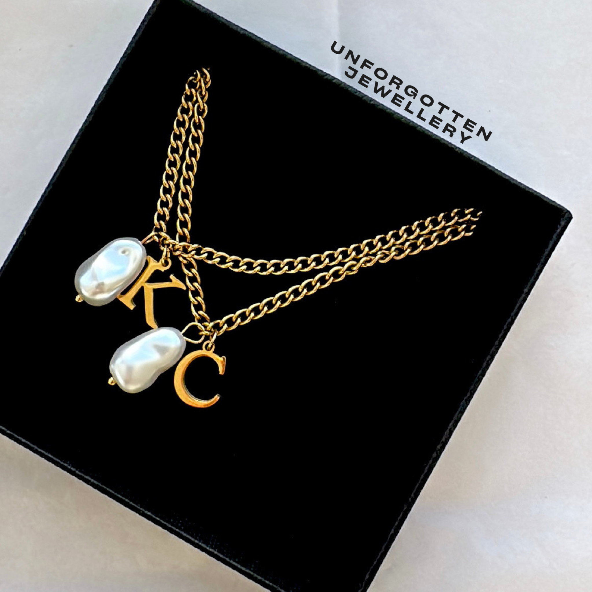Pearl Initial Necklace