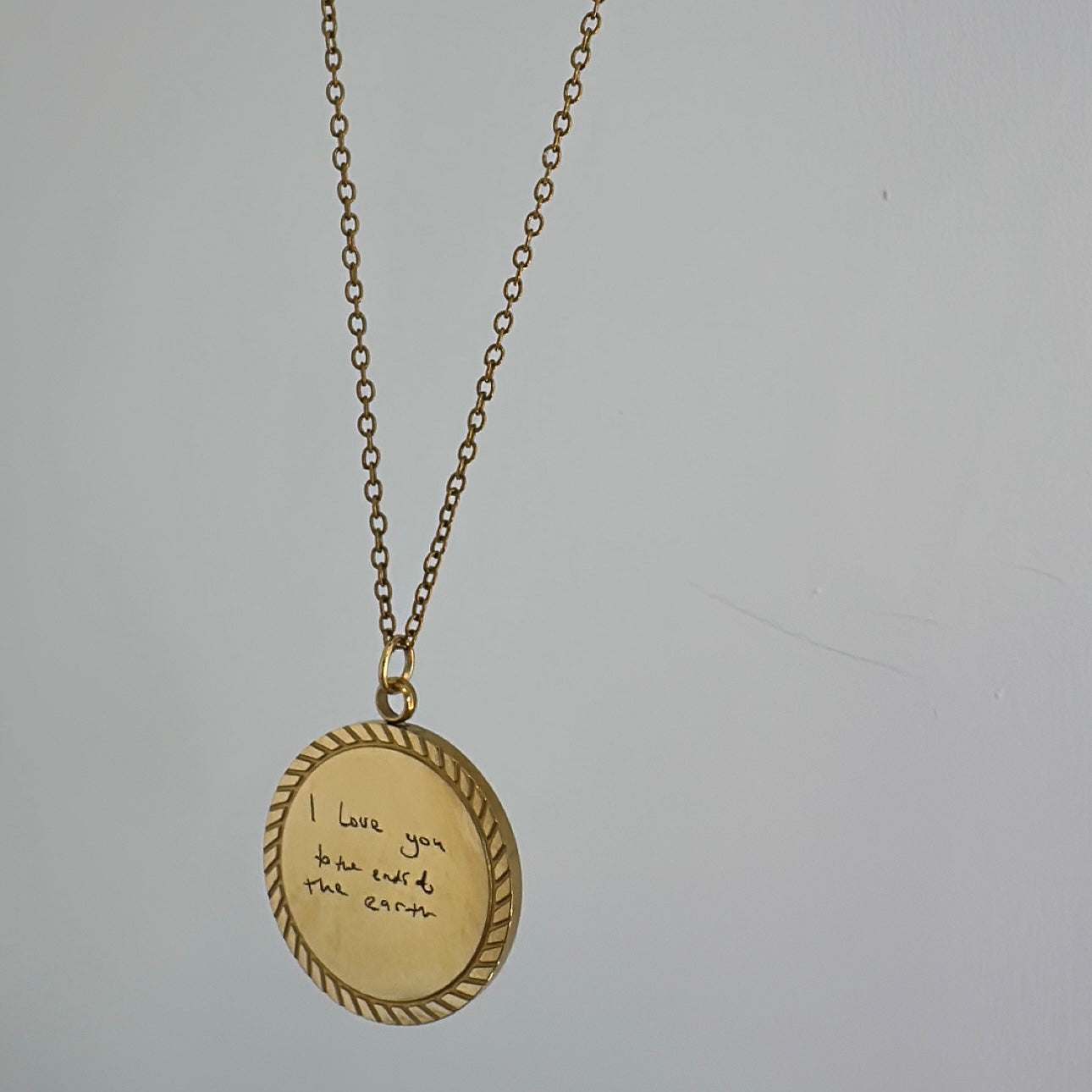 Engraved Medallion Necklace
