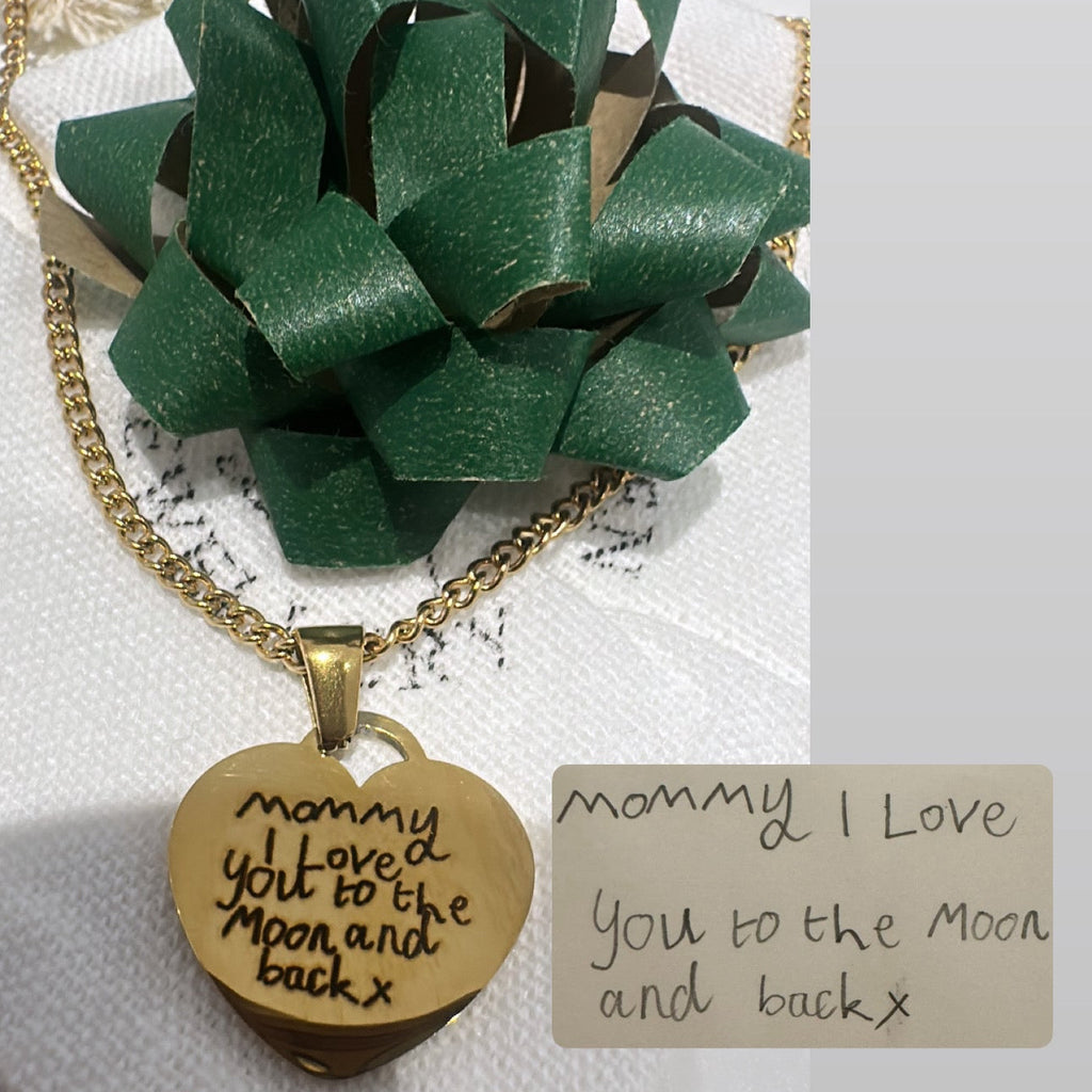 Engraved Classic Heart Pendant Necklace