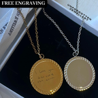 Engraved Medallion Necklace