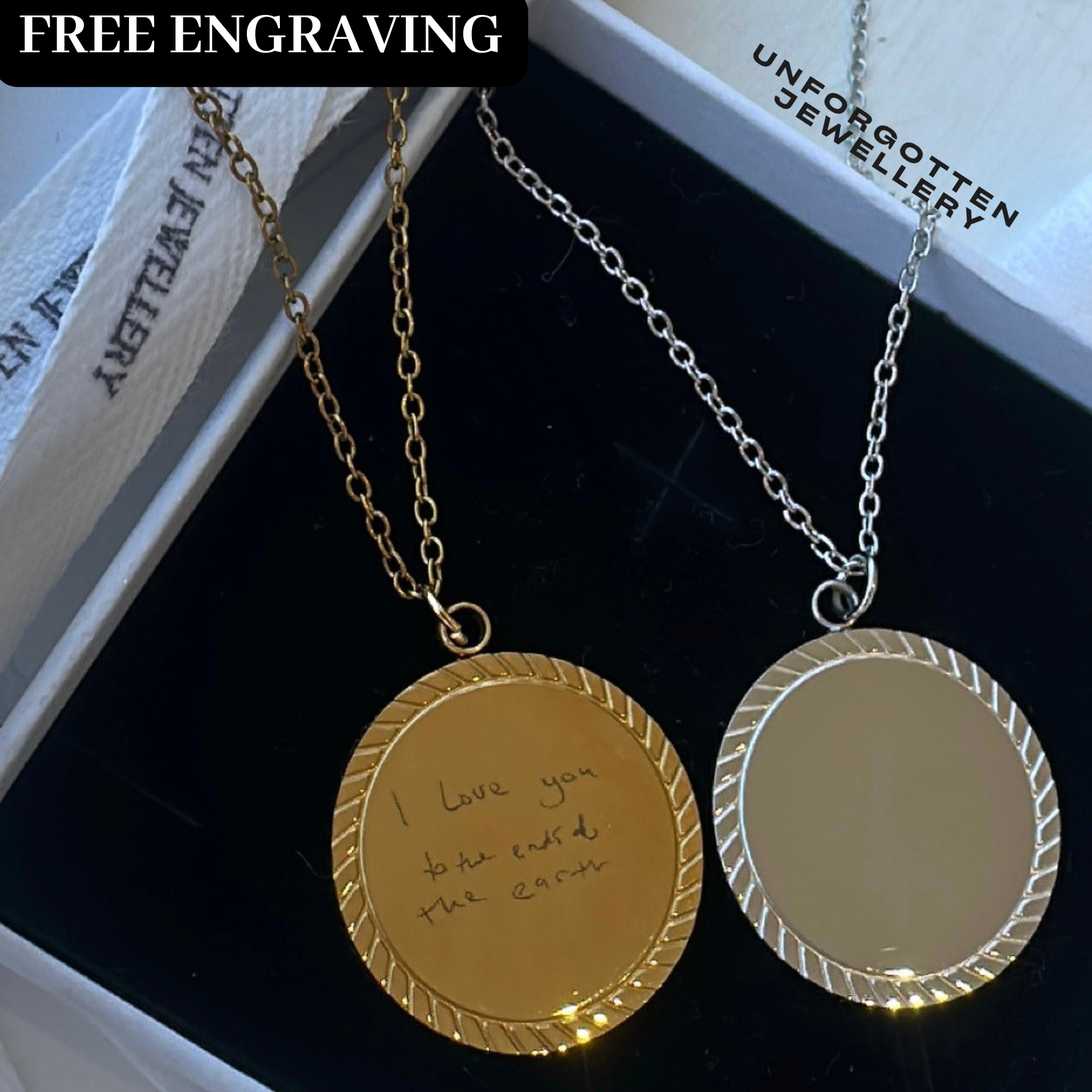 Engraved Medallion Necklace