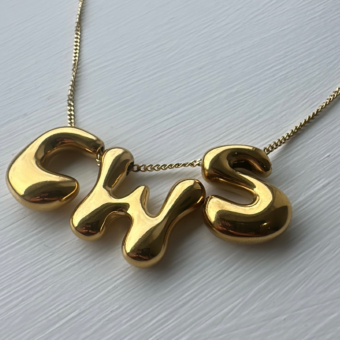 Melted Bubble personalised necklace