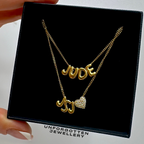Mini Bubble Name Necklace Single name