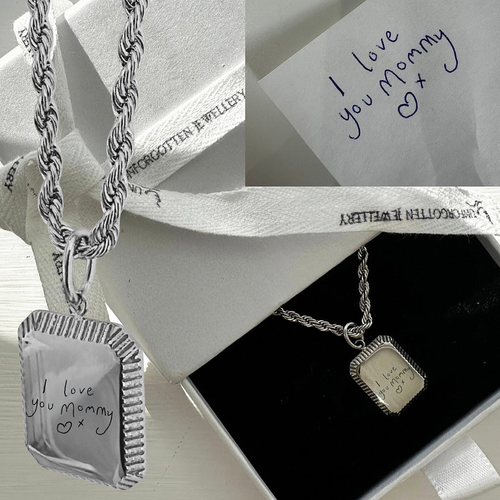 Engraved Rectangle Necklace