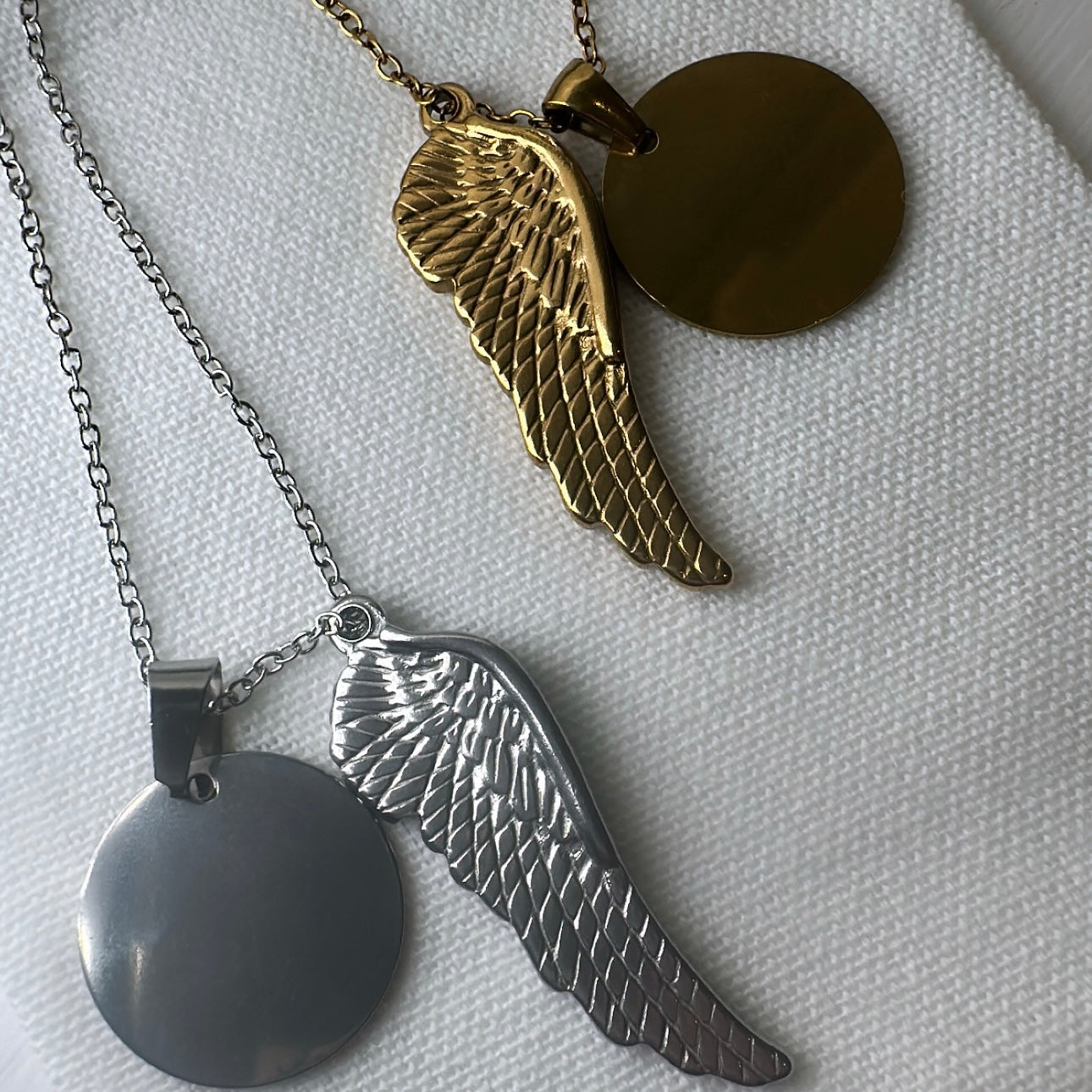 Angel Wing Engravable Necklace
