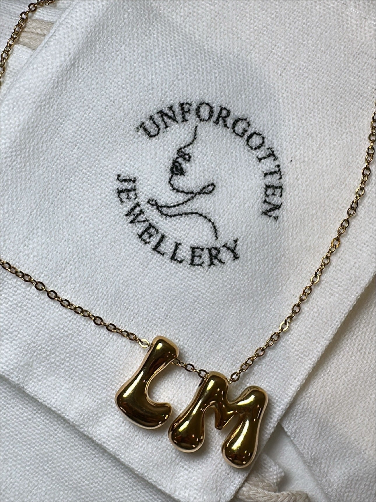 Melted Bubble personalised necklace