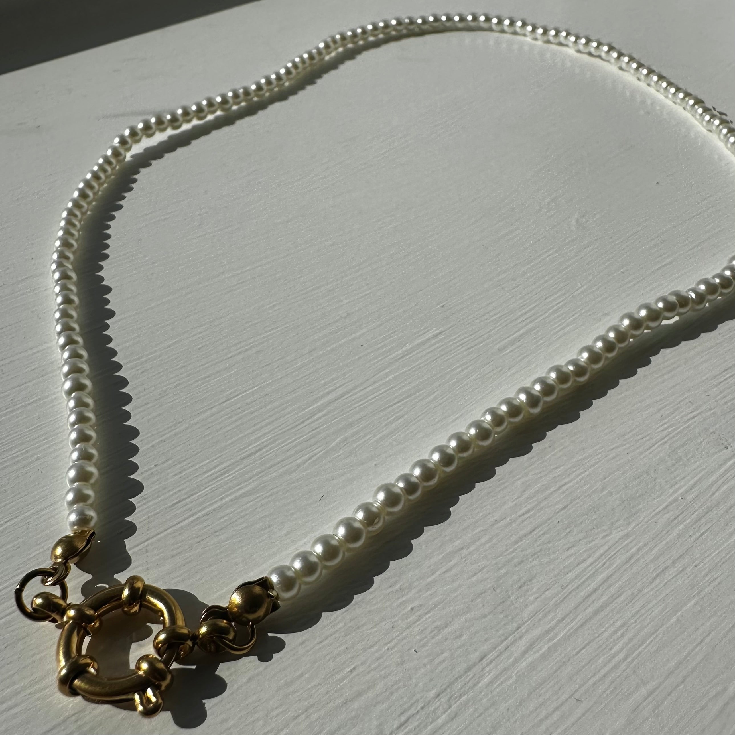 Pearl charm builder necklace