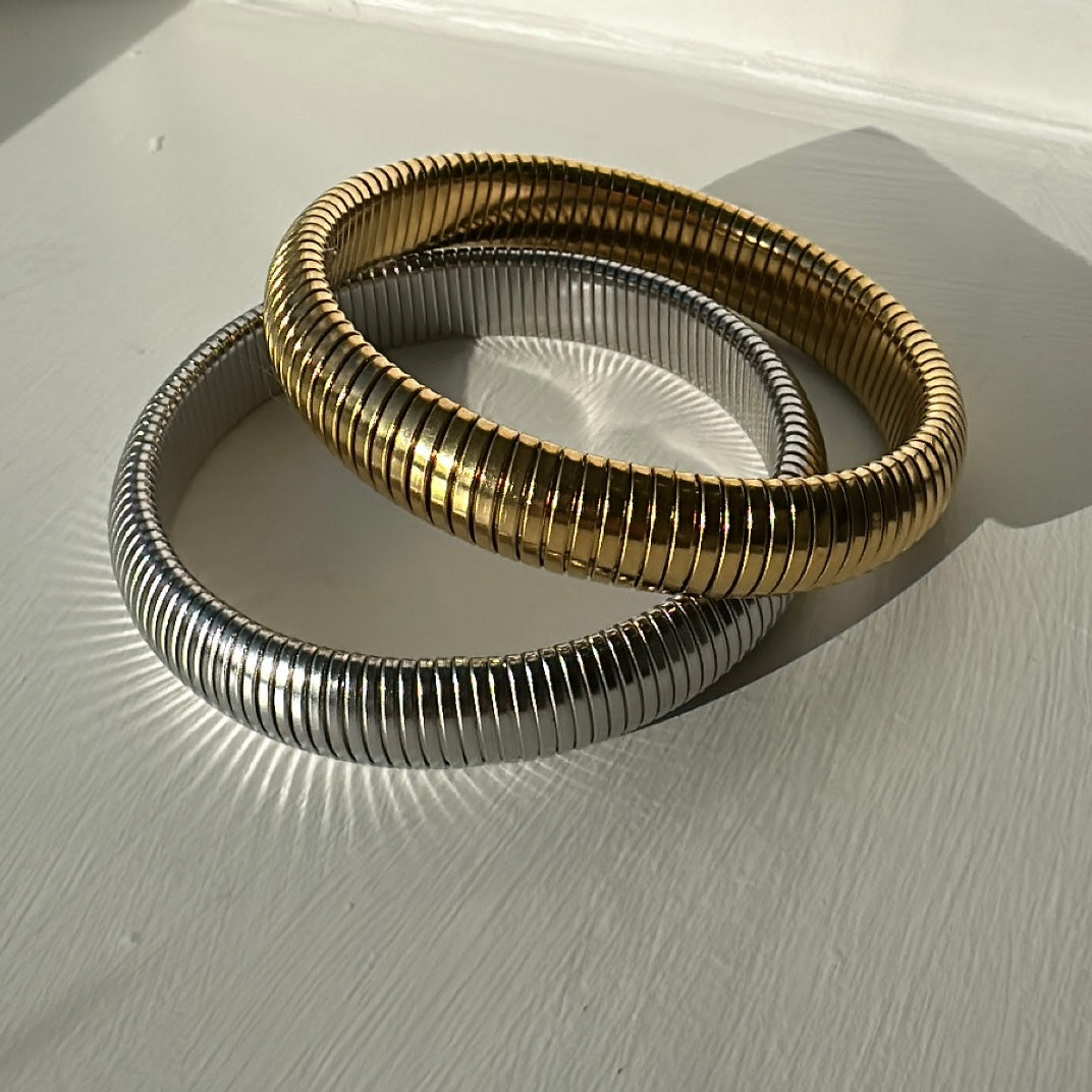 Yellow&White Gold Duo Bangle