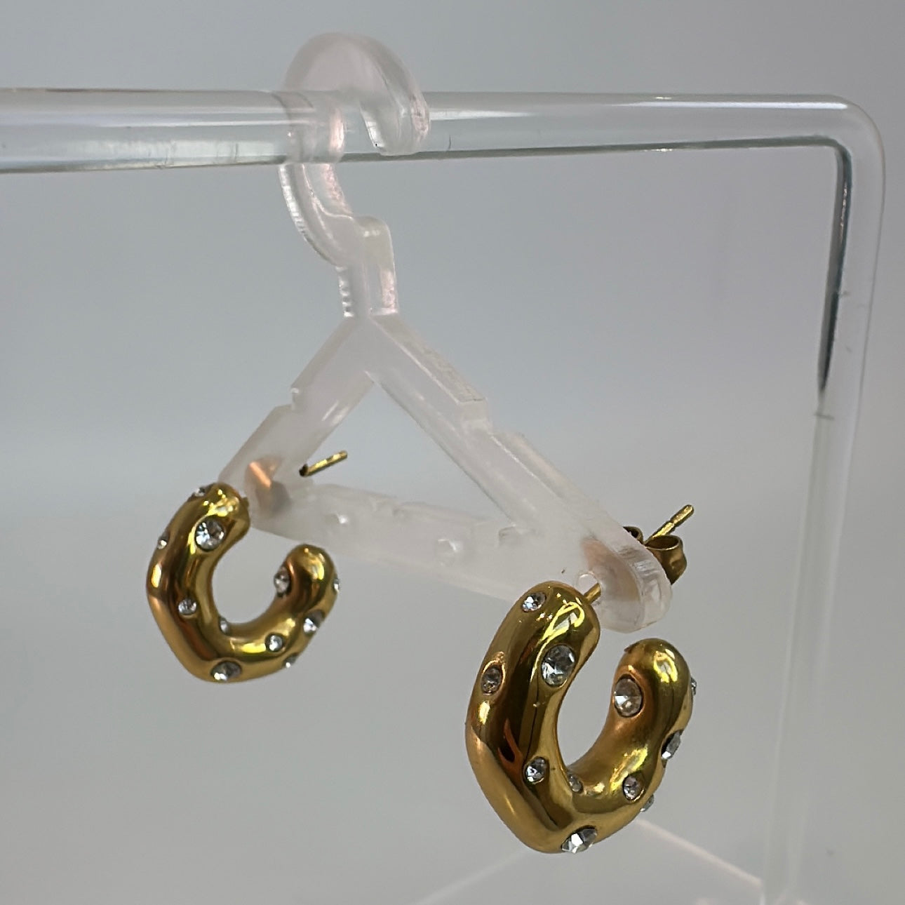 Mini Gem Stone Hoop Earrings