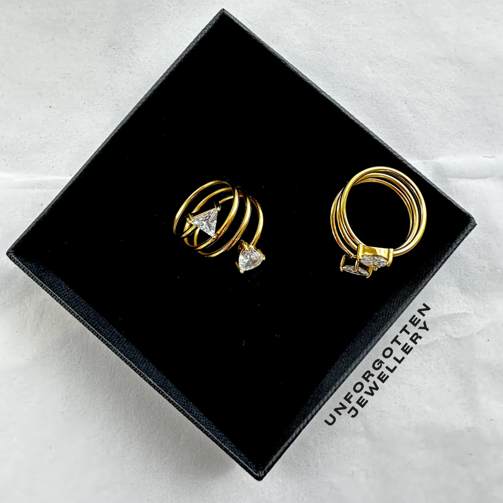 Twister CZ Ring