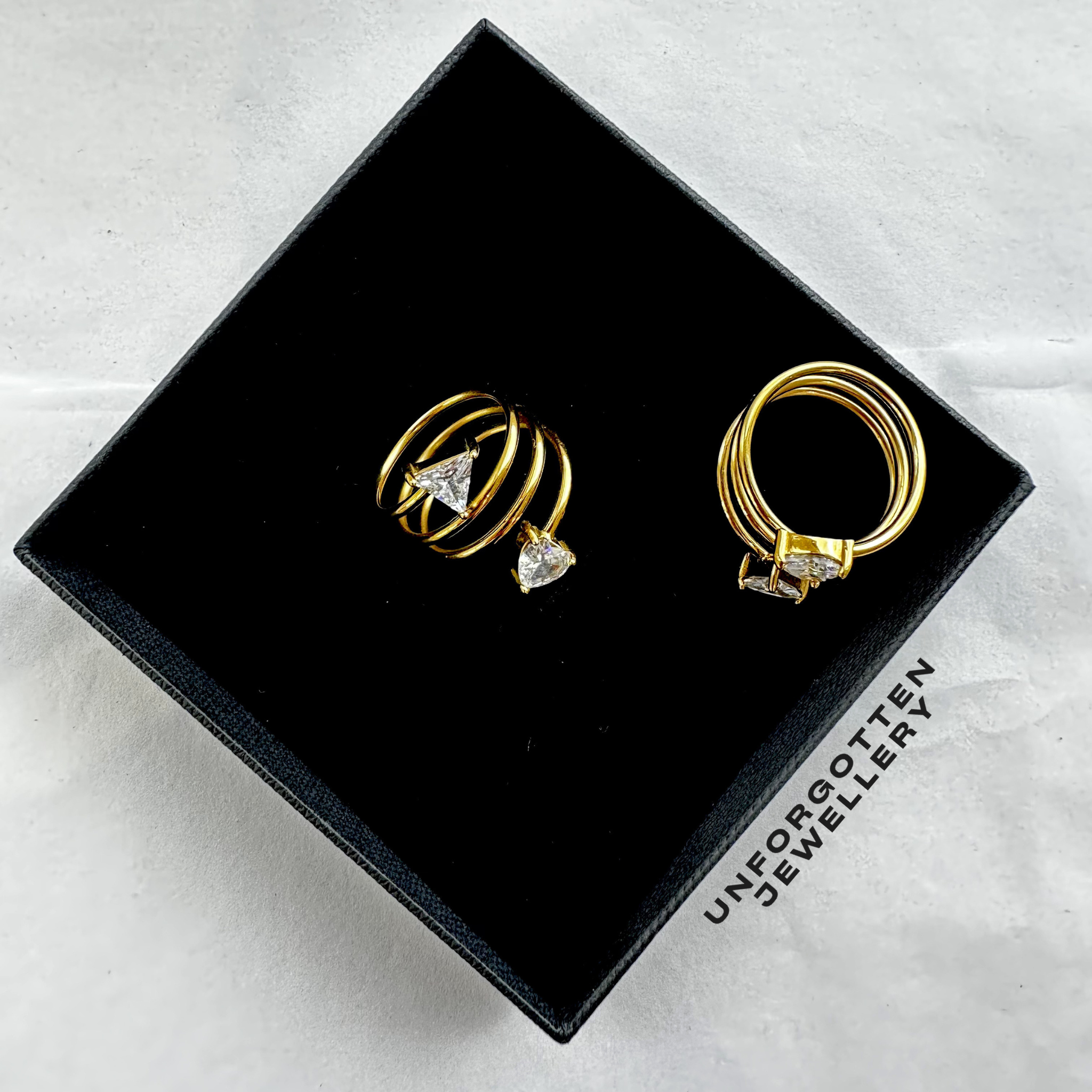 Twister CZ Ring