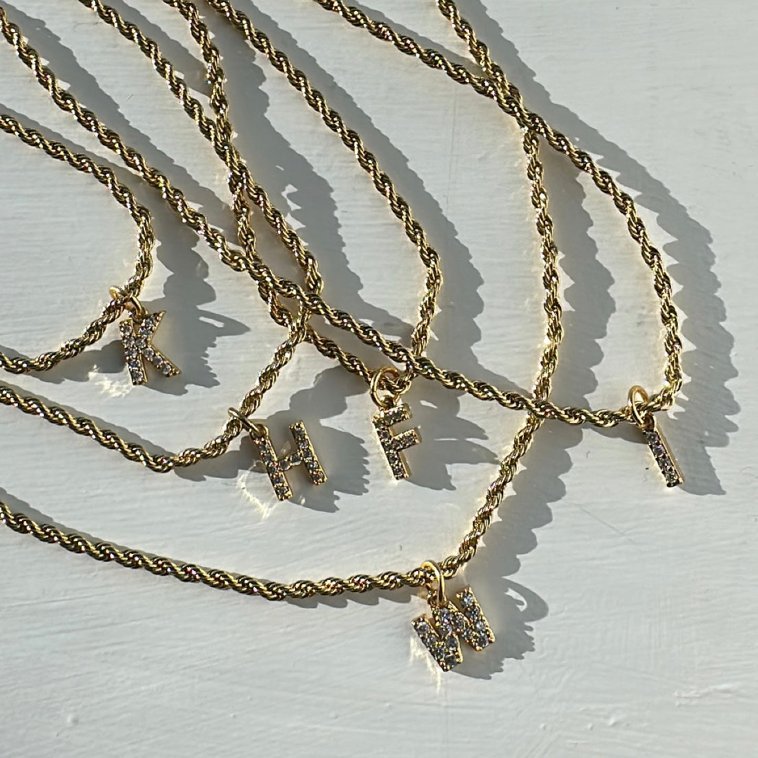 Diamanté Baby Initial Necklace