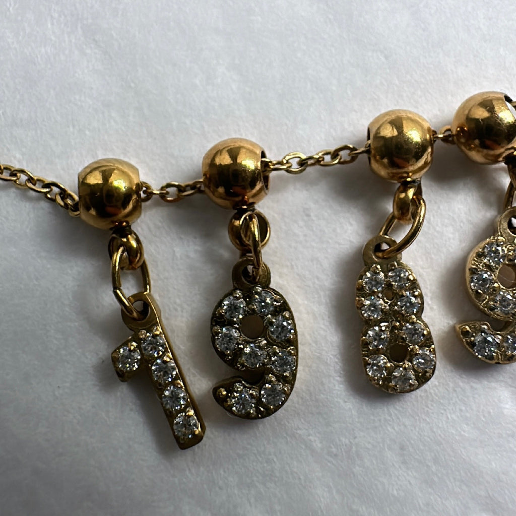Personalised Number Necklace/Bracelet