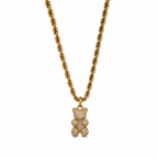 Diamanté bear rope chain