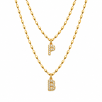 Beaded initial necklace
