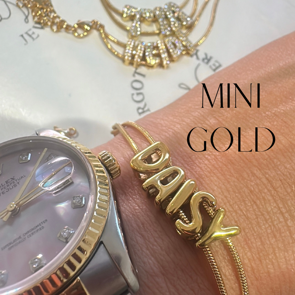 Delicate snake personalised bracelet