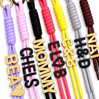 Personalised chunky letter lace keyring
