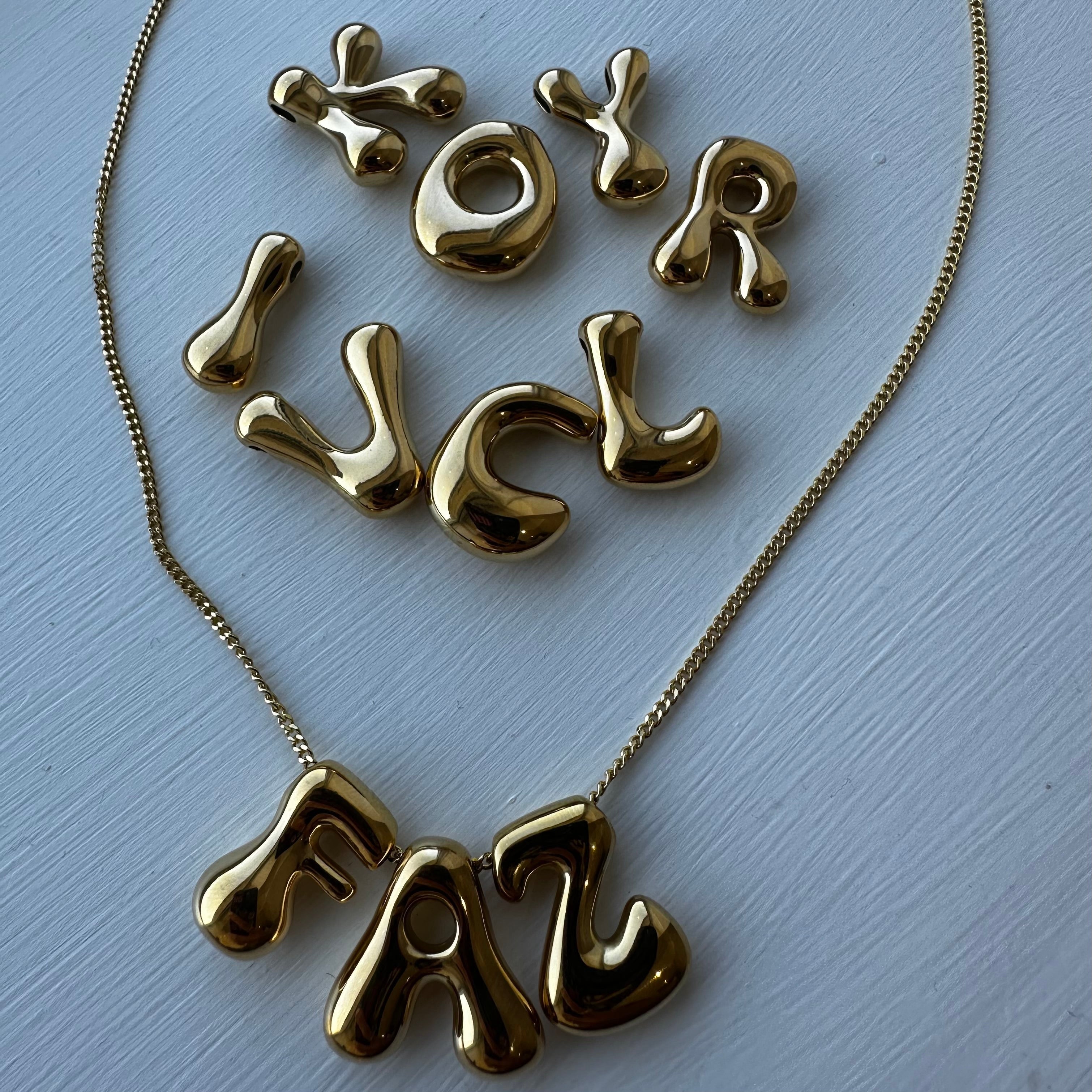 Melted Bubble personalised necklace