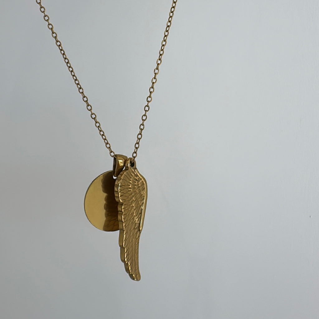 Angel Wing Engravable Necklace
