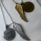Angel Wing Engravable Necklace
