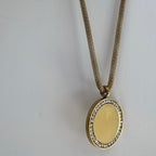 Signature Halo Engraved Necklace
