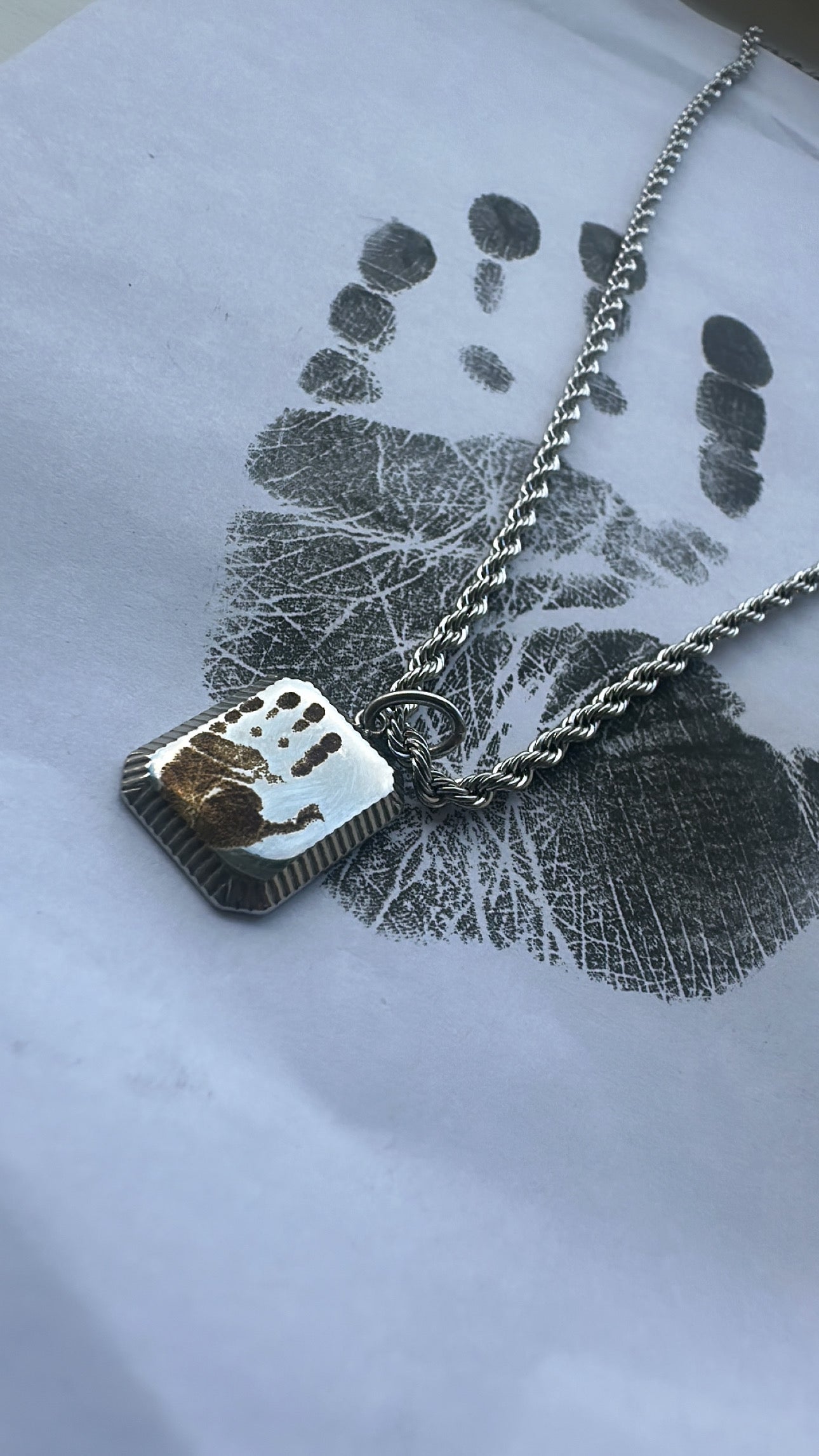 Engravable Rope Tag Necklace