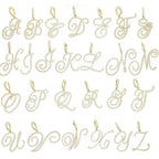 Script diamanté initial necklace