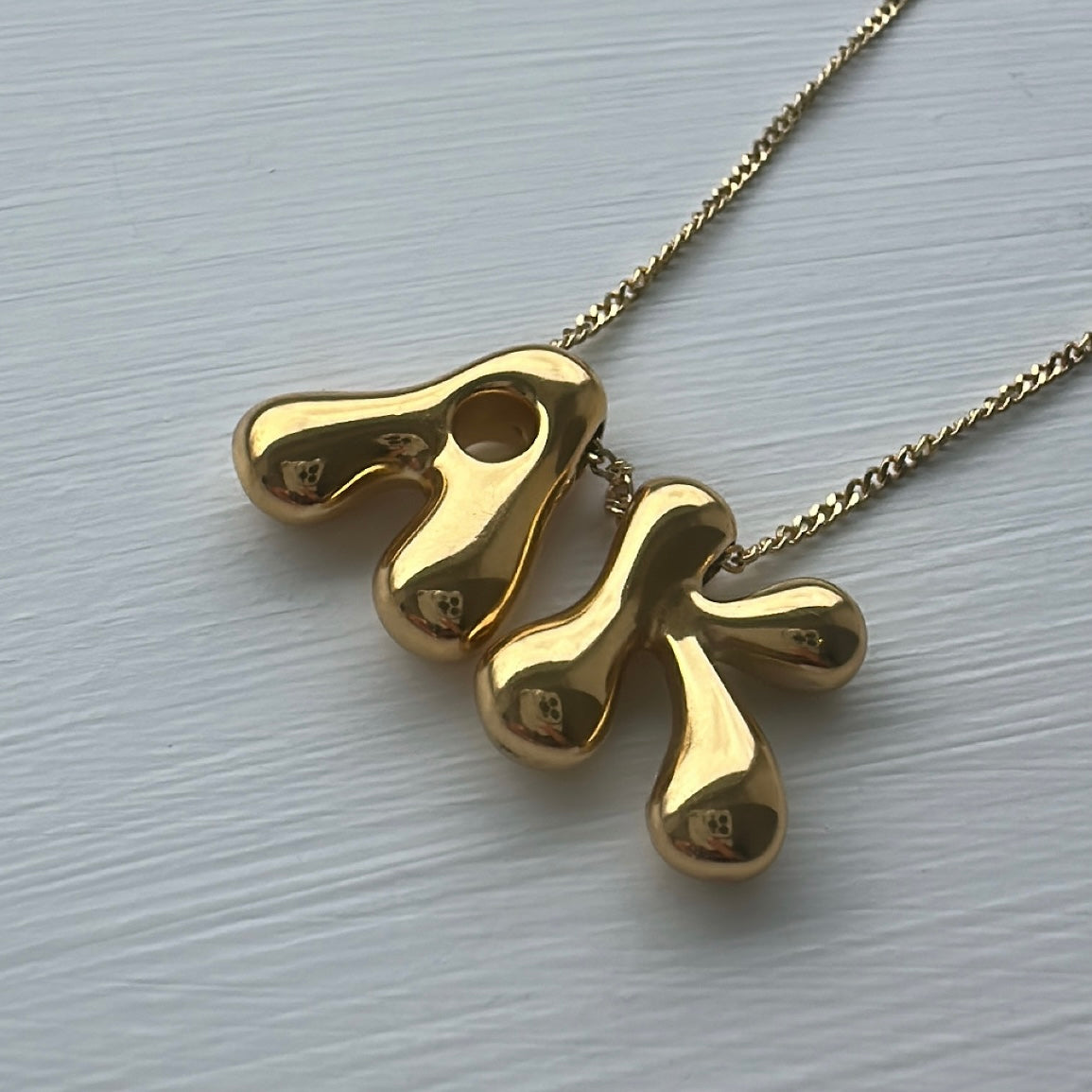 Melted Bubble personalised necklace