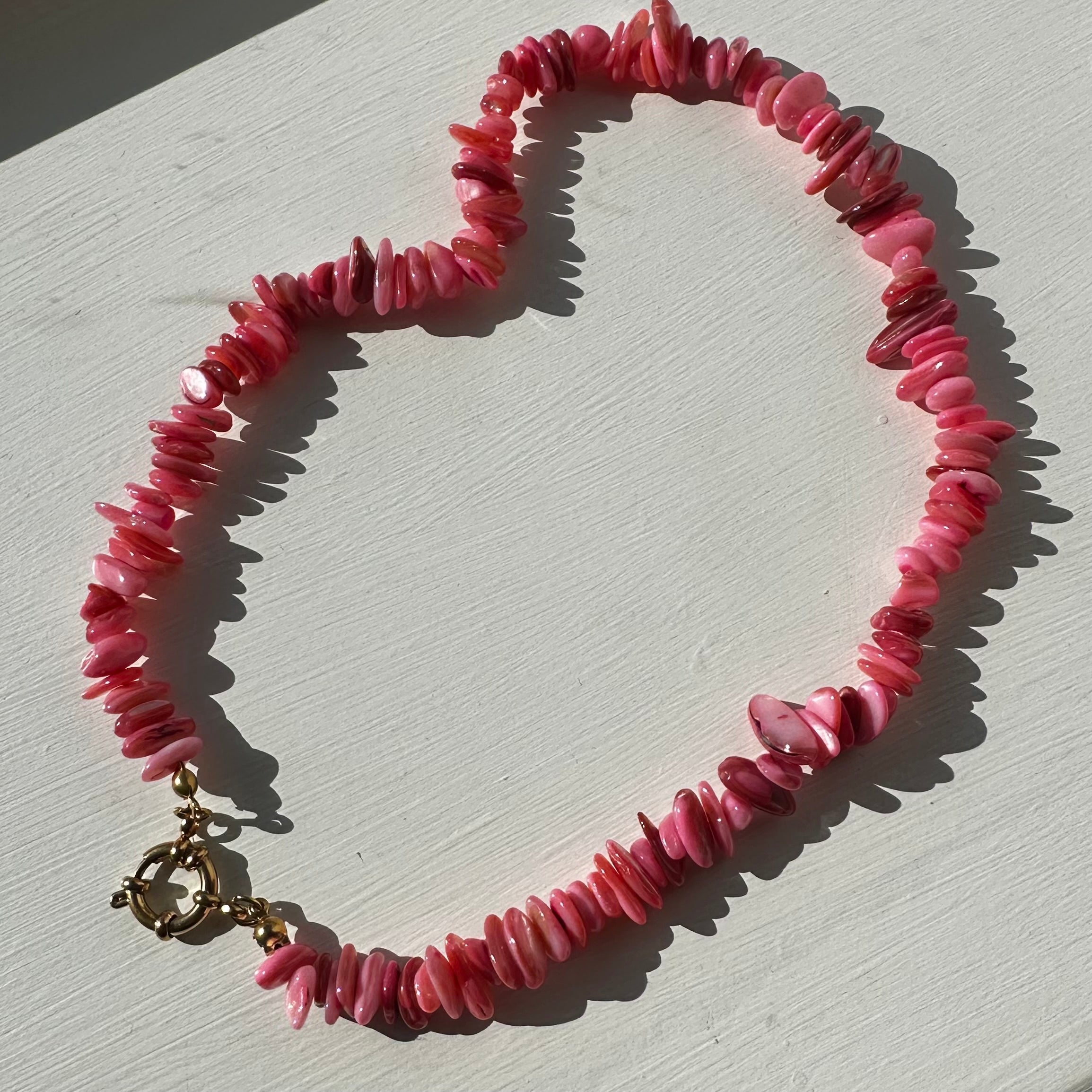 Coral shells charm builder necklace