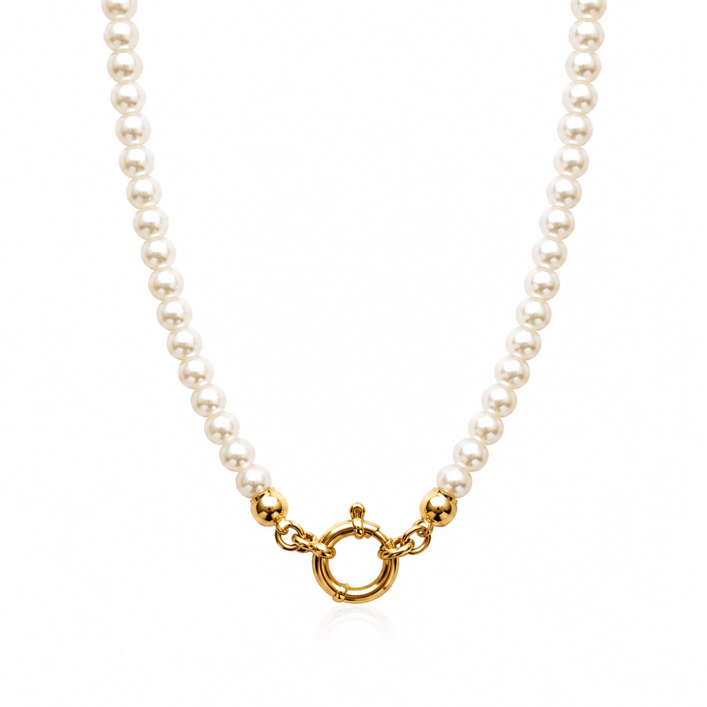 Pearl charm builder necklace