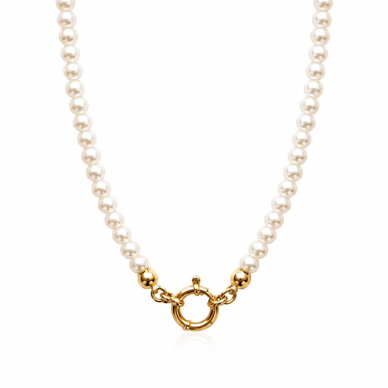 Pearl charm builder necklace