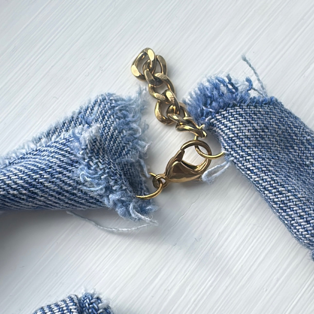 Bandana denim necklace