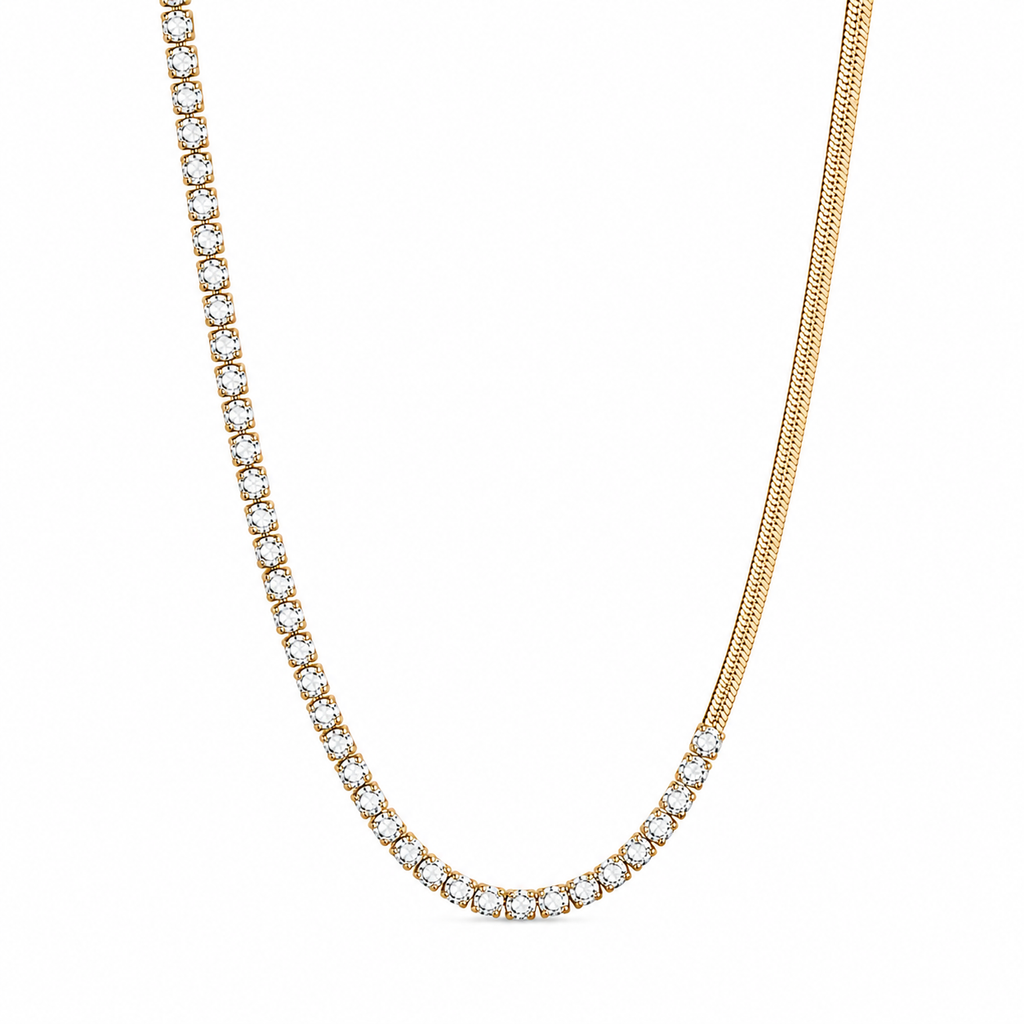Diamanté Snake Necklace