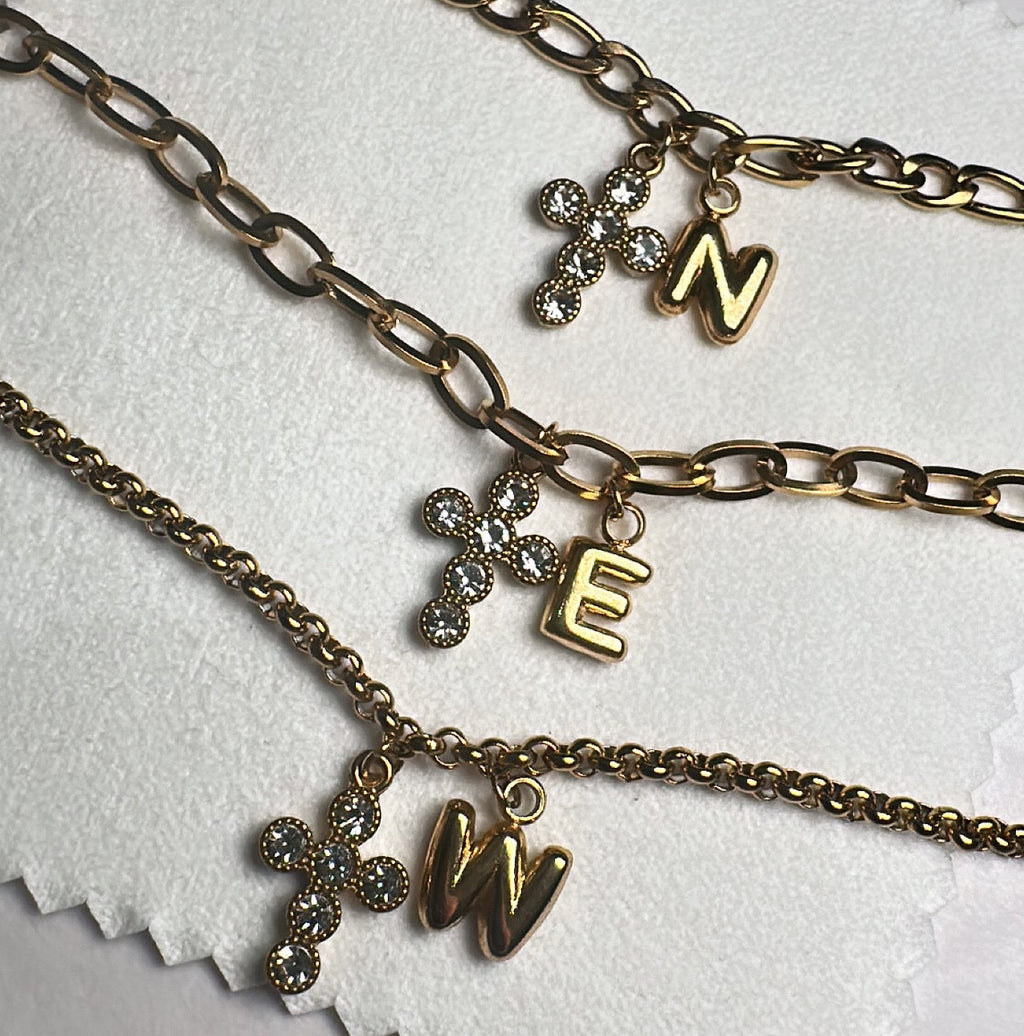 Faith & Initial Necklace