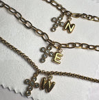 Faith & Initial Necklace