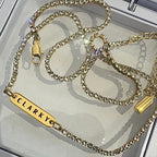 Engraved diamanté necklace