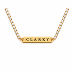 Engraved diamanté necklace