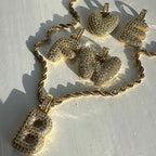 Bubble initial rope necklace