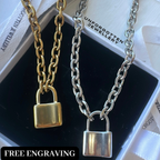 Engravable chunky padlock