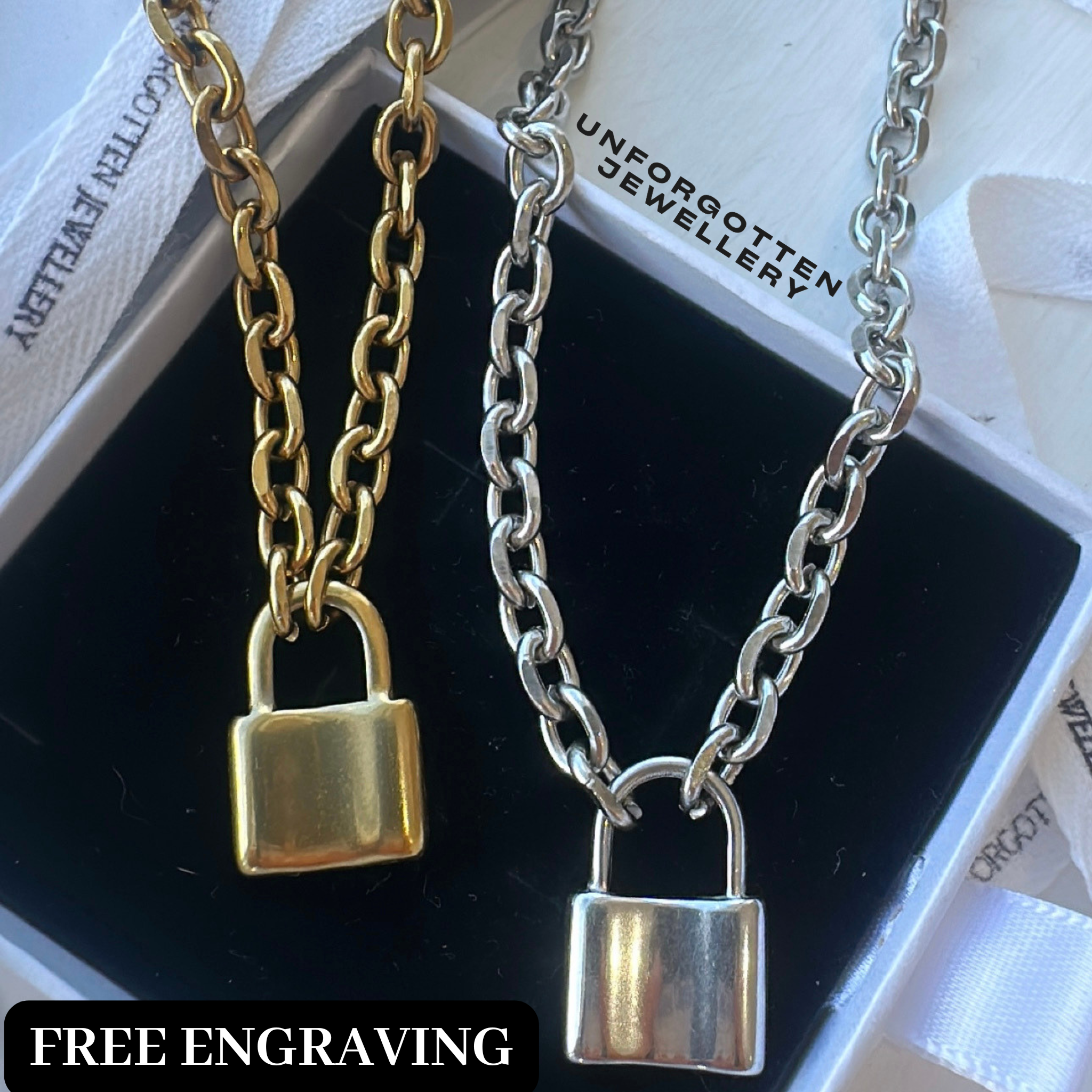 Engravable chunky padlock