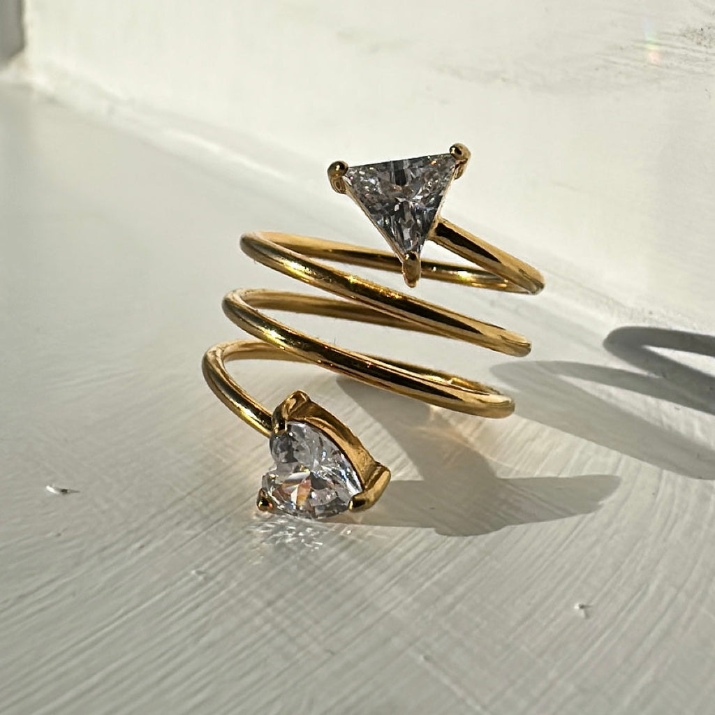 Twister CZ Ring