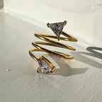 Twister CZ Ring