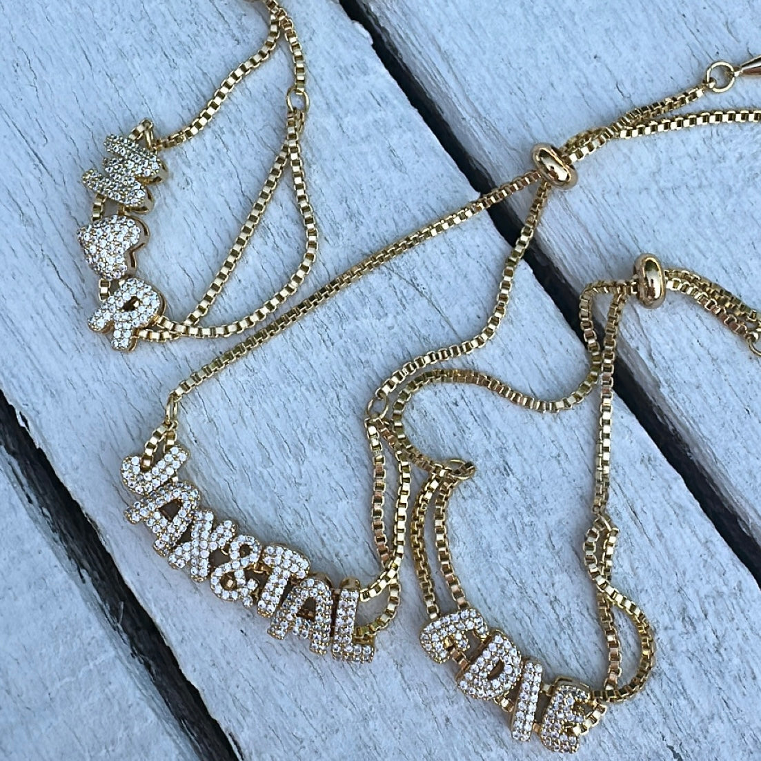 Mini Diamanté bubble bracelet